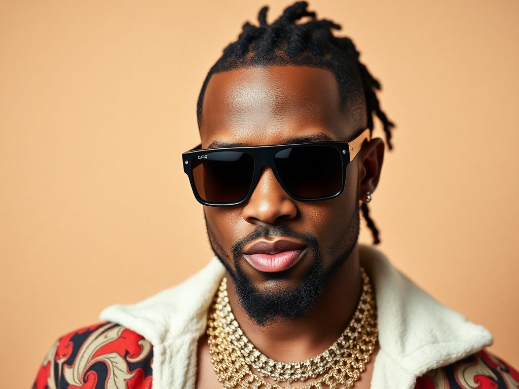 Entertainer with sunglasses portrait