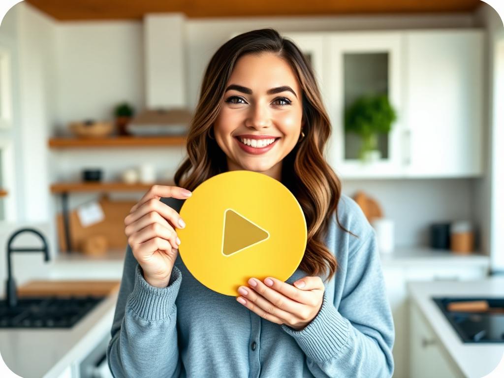Food blogger creator holding award